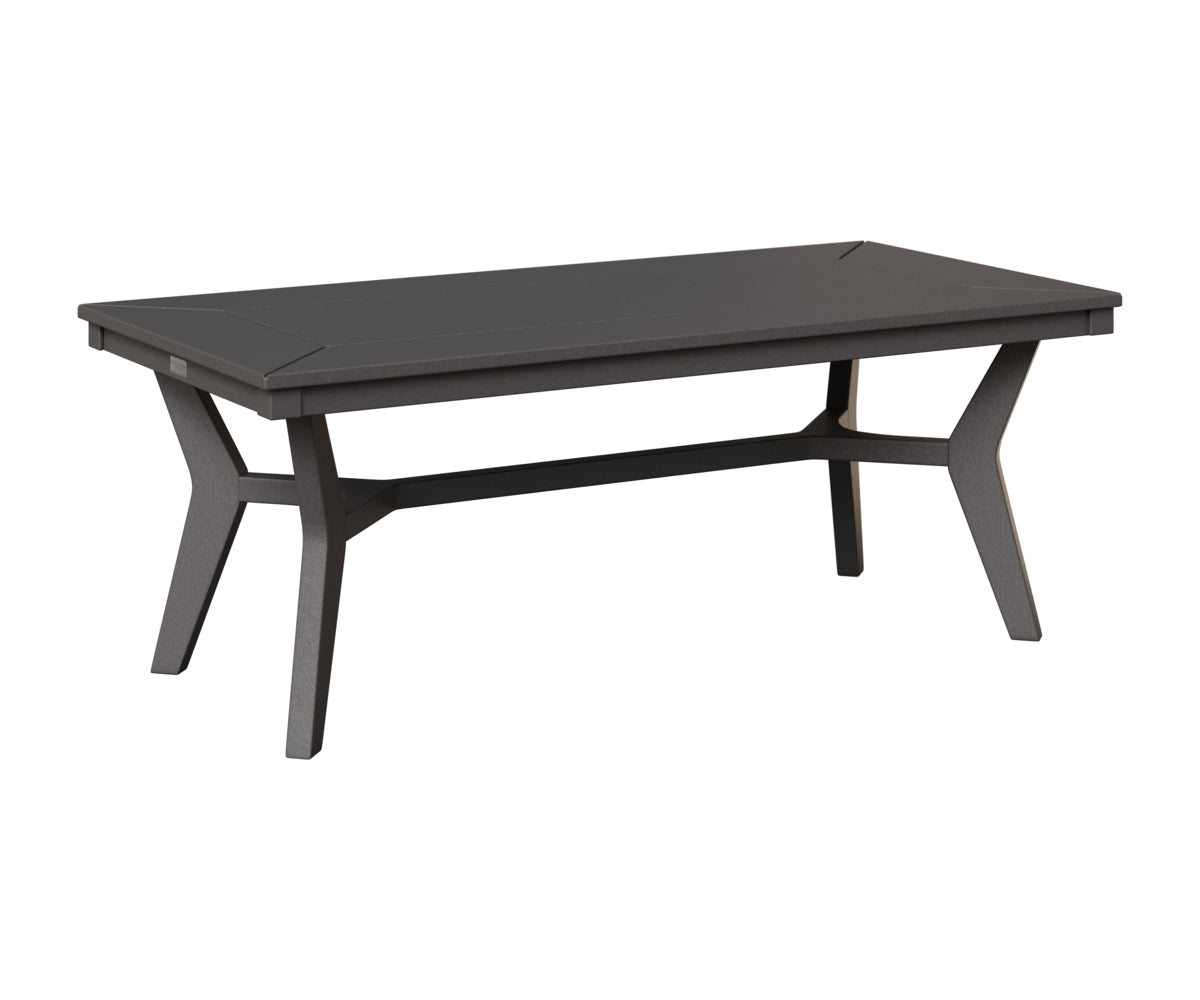 Berlin Gardens Mayhew Rectangular Coffee Table in Smoke Gray
