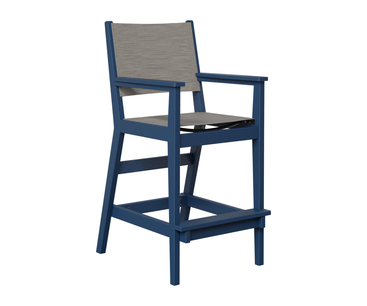 Berlin Gardens Mayhew Sling Bar Arm Chair in Navy Blue
