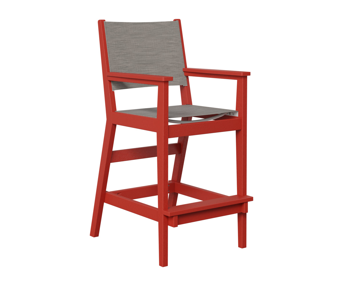 Berlin Gardens Mayhew Sling Bar Arm Chair in Scarlet Red