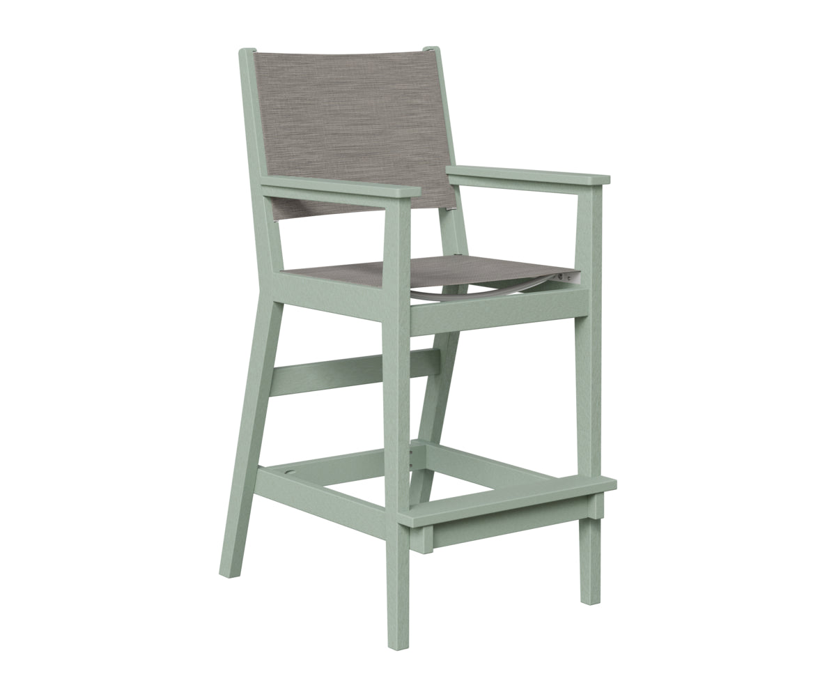 Berlin Gardens Mayhew Sling Bar Arm Chair in Sea Foam