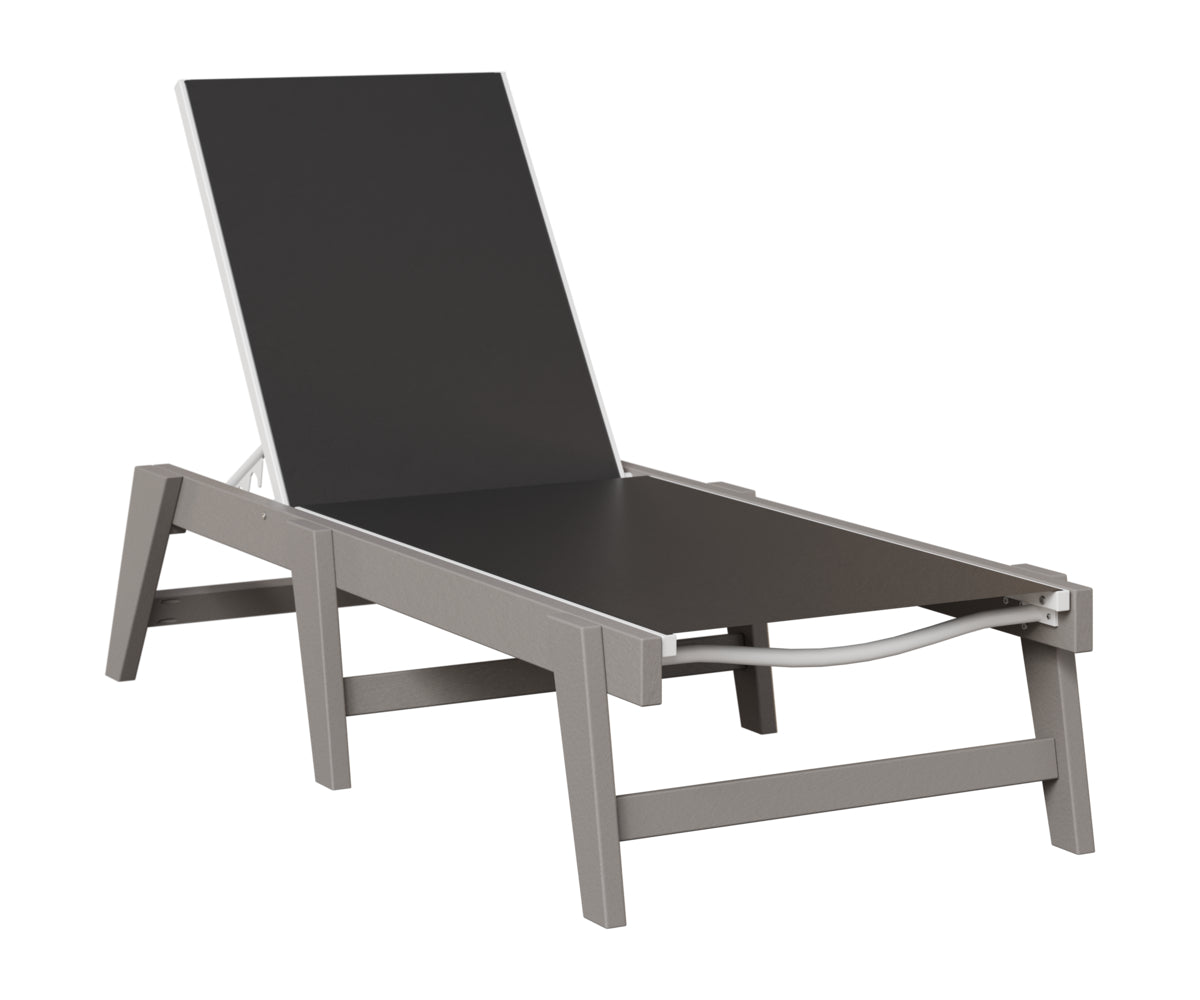 Berlin Gardens Mayhew Sling Chaise Armless in Light Gray