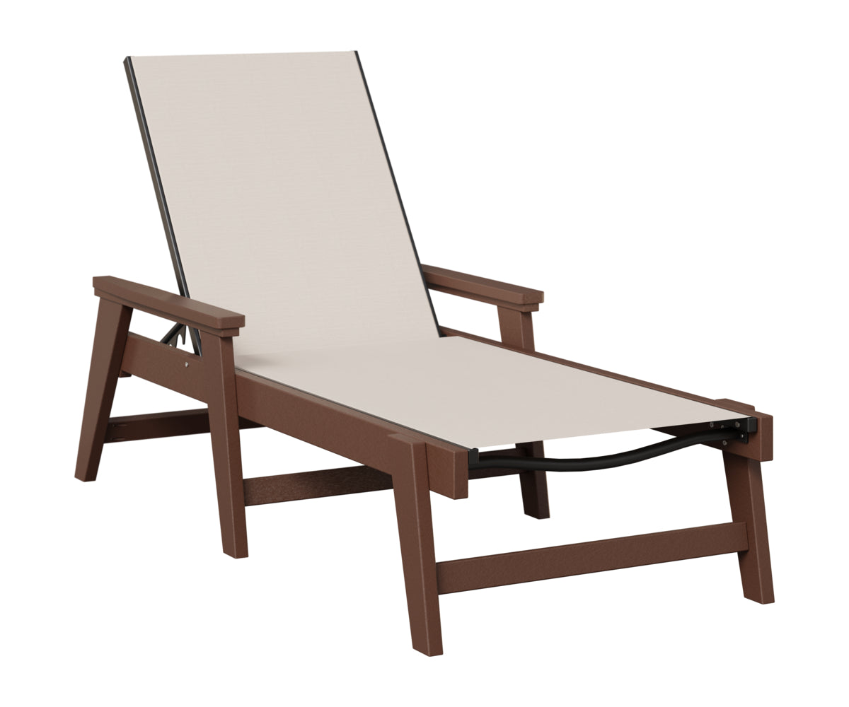 Berlin Gardens Mayhew Sling Chaise w/Arms in Chocolate Brown