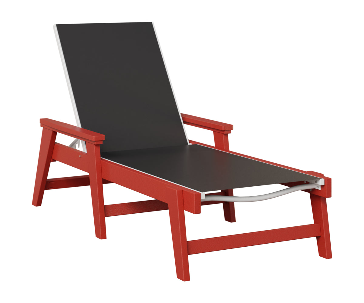 Berlin Gardens Mayhew Sling Chaise w/Arms in Scarlet Red