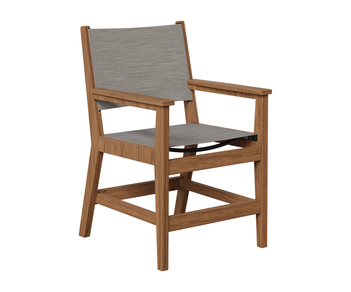 Berlin Gardens Mayhew Sling Dining Arm Chair in Antique Mahogany