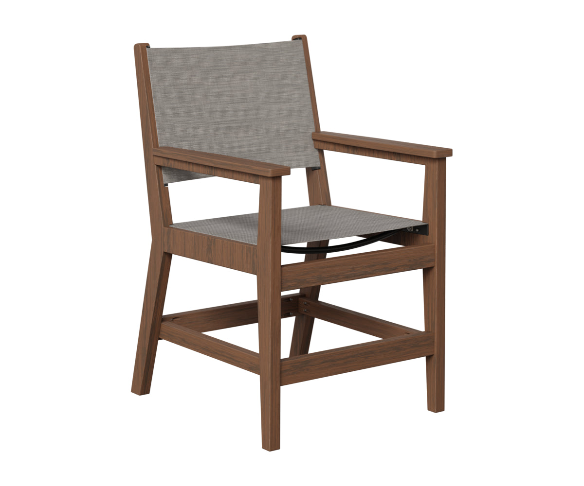 Berlin Gardens Mayhew Sling Dining Arm Chair in Brazilian Walnut