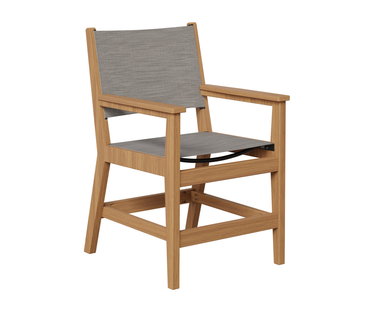Berlin Gardens Mayhew Sling Dining Arm Chair in Natural Teak