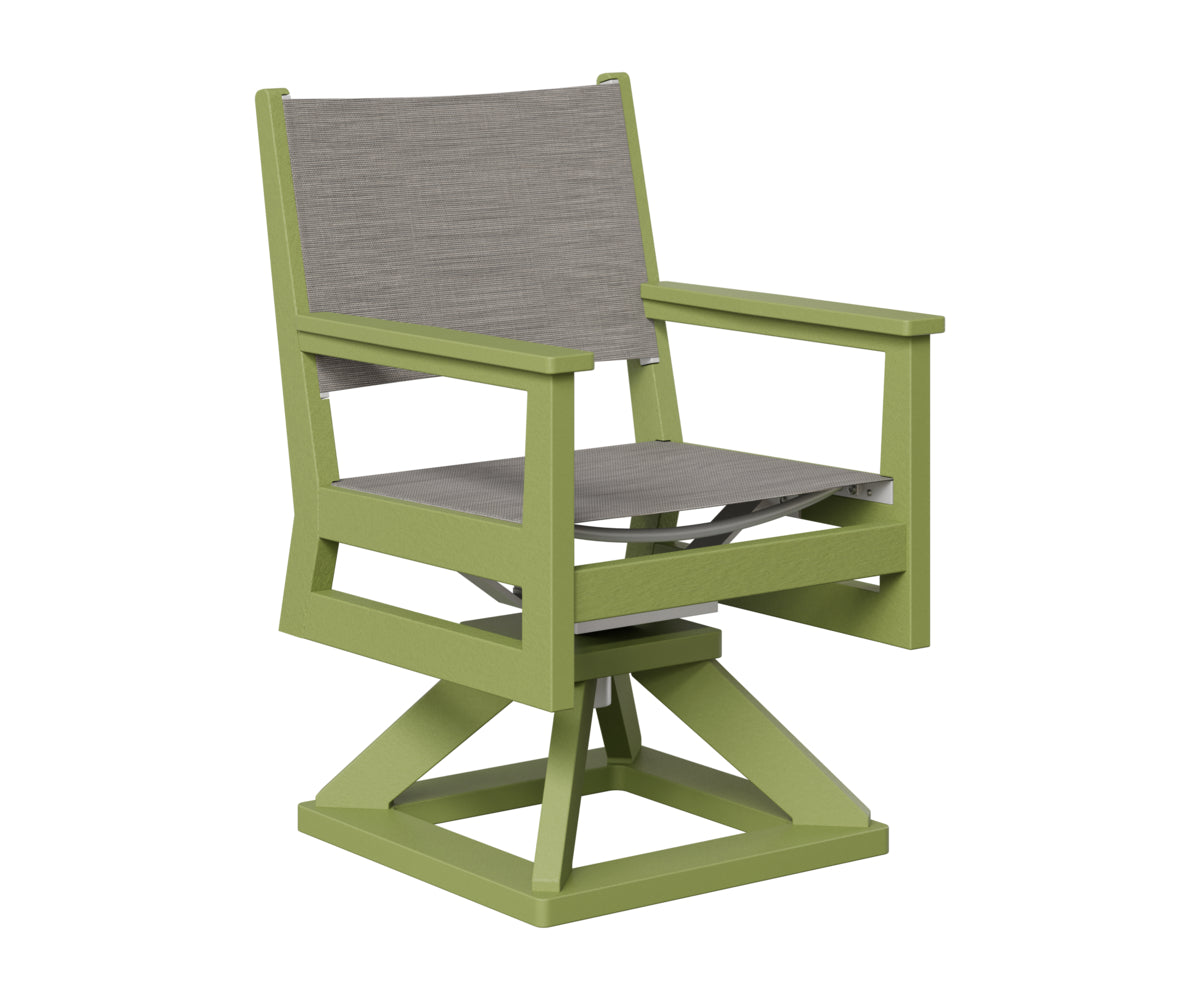 Berlin Gardens Mayhew Sling Swivel Rocker Dining in Kiwi Green