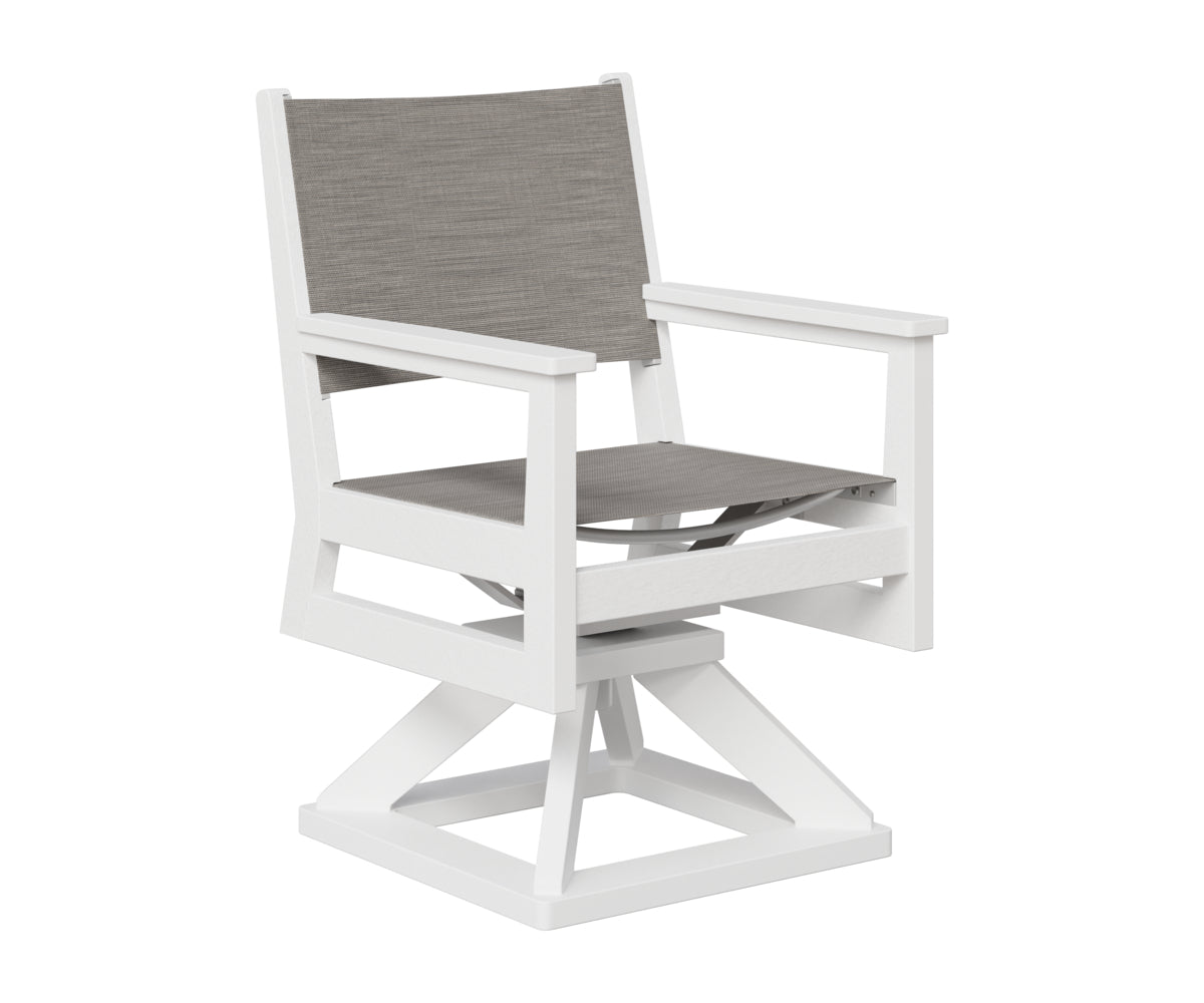 Berlin Gardens Mayhew Sling Swivel Rocker Dining in White