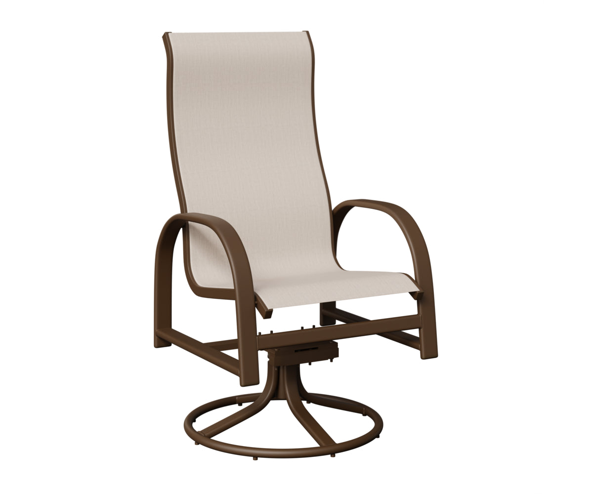 Berlin Gardens Murphy High-Back Sling Swivel Rocker Dining Chair, lifestyle photo 1