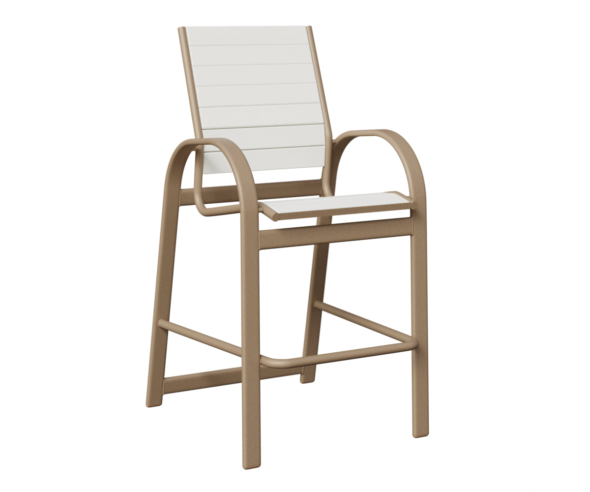 Berlin Gardens Murphy Poly Bar Chair in Oak Wood Vein, White slats