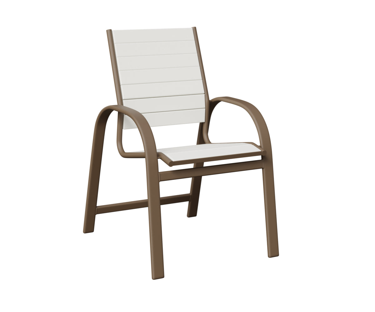 Berlin Gardens Murphy Poly Dining Chair in Clay, White slats