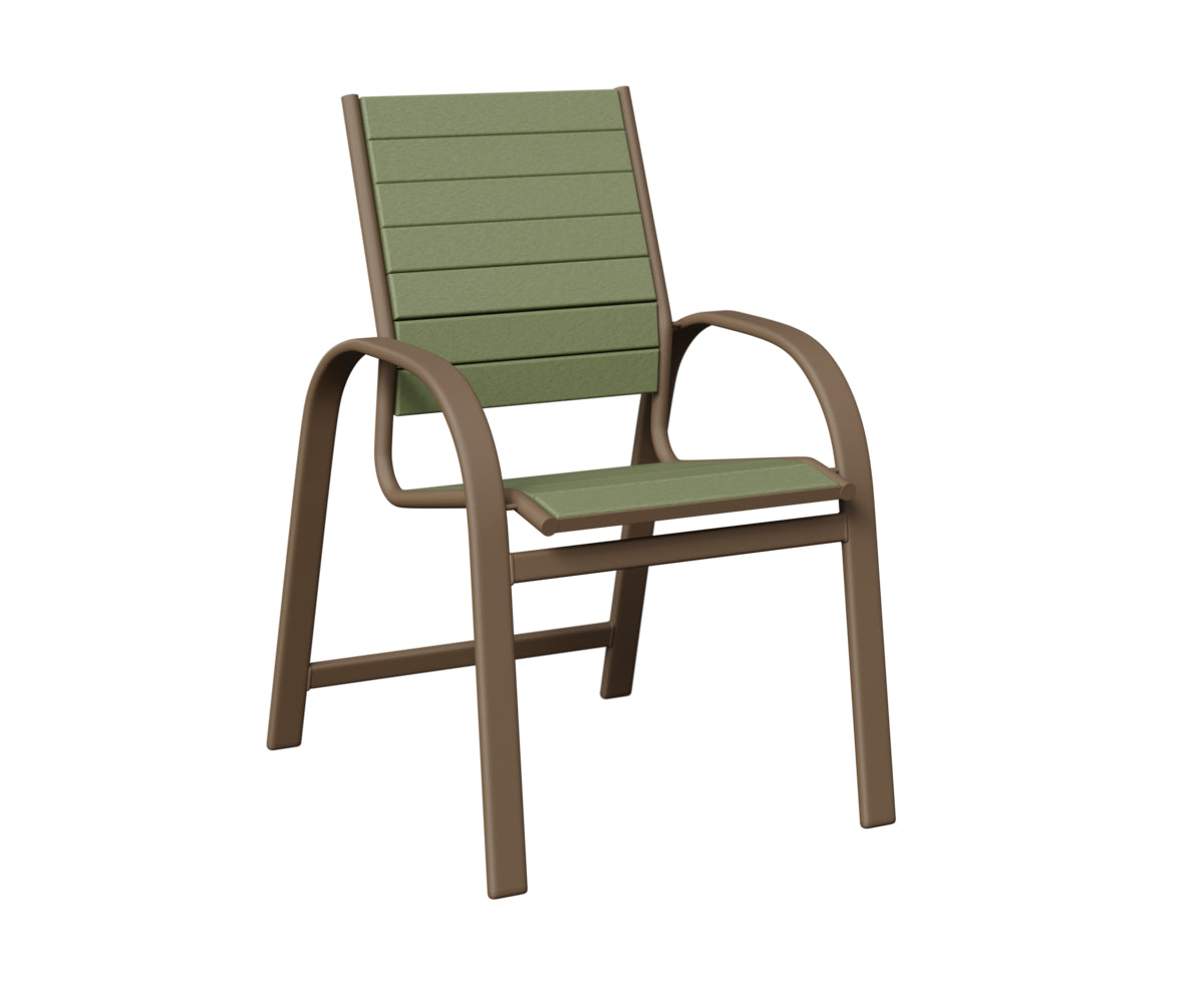 Berlin Gardens Murphy Poly Dining Chair in Clay, Sage slats