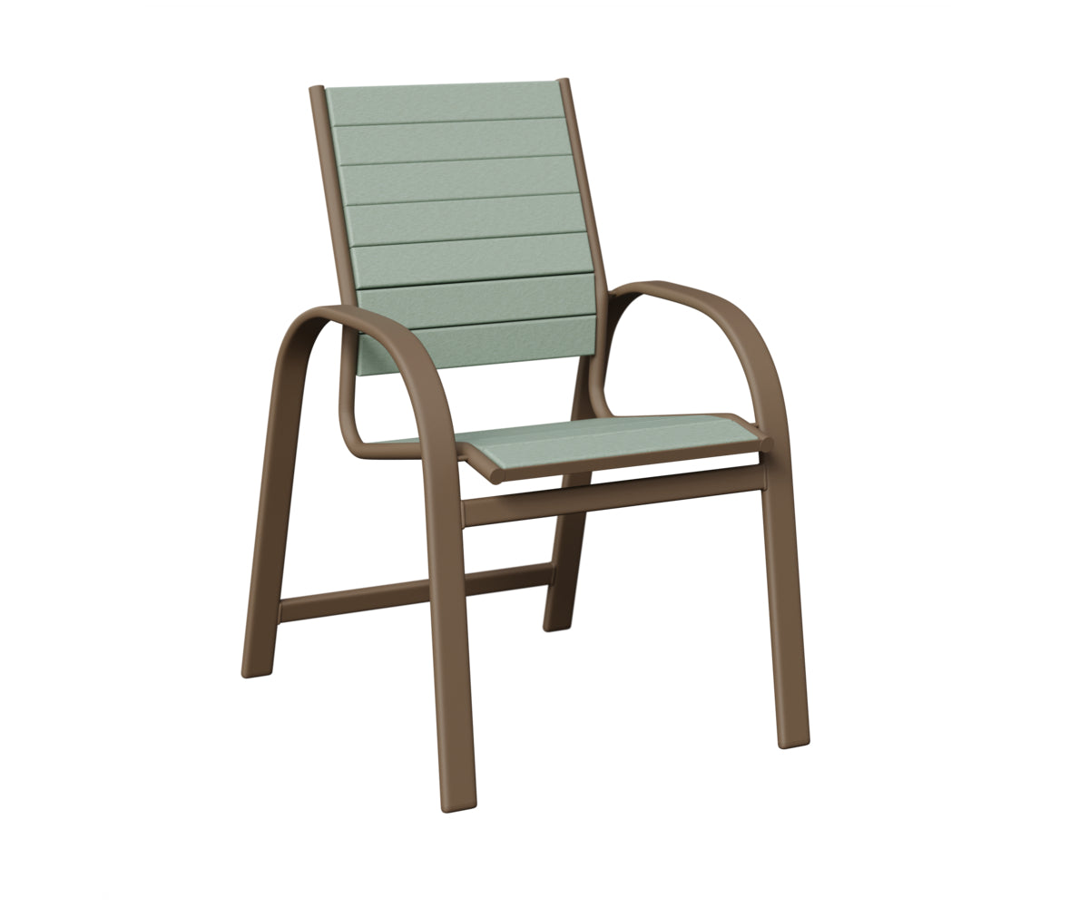 Berlin Gardens Murphy Poly Dining Chair in Clay, Sea Foam slats