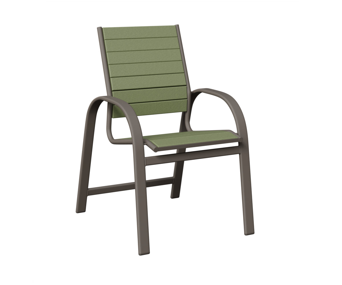 Berlin Gardens Murphy Poly Dining Chair in Graphite, Sage slats