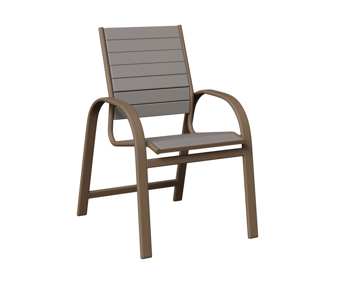 Berlin Gardens Murphy Poly Dining Chair in Clay, Light Gray slats