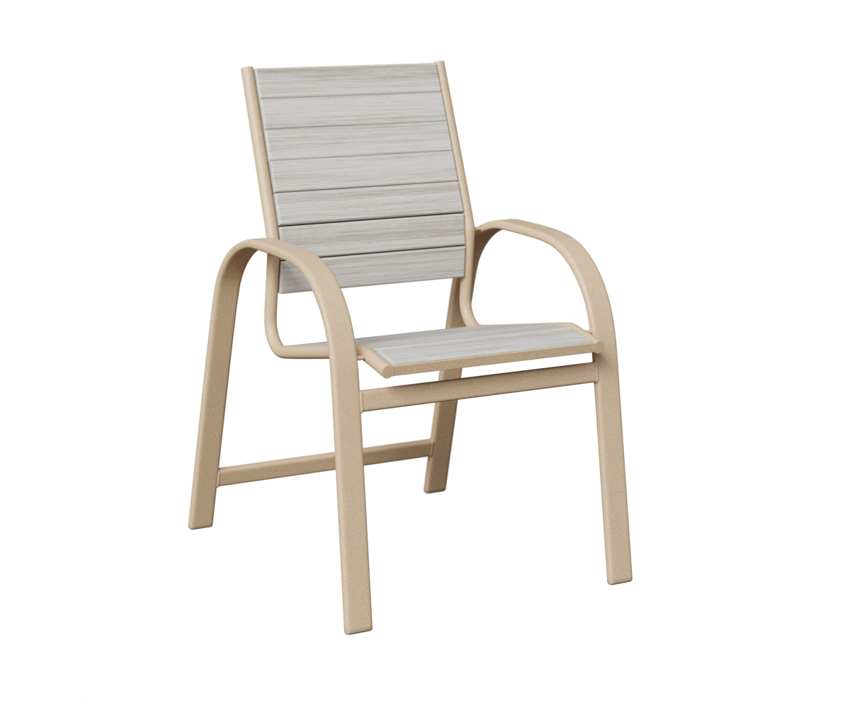 Berlin Gardens Murphy Poly Dining Chair in Luna Multi, Seashell slats
