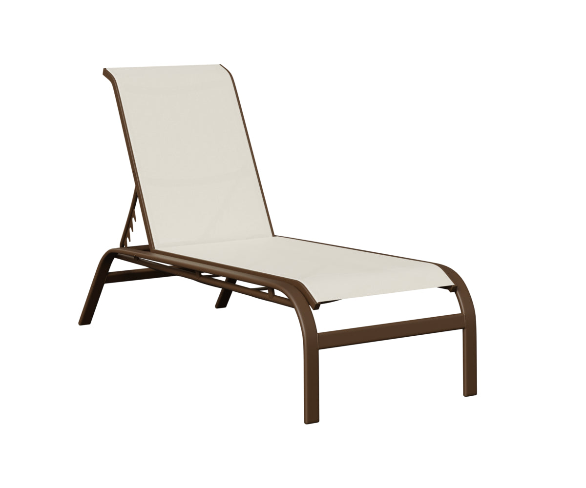 Berlin Gardens Murphy Sling Chaise Lounge in Mesquite Wood Vein