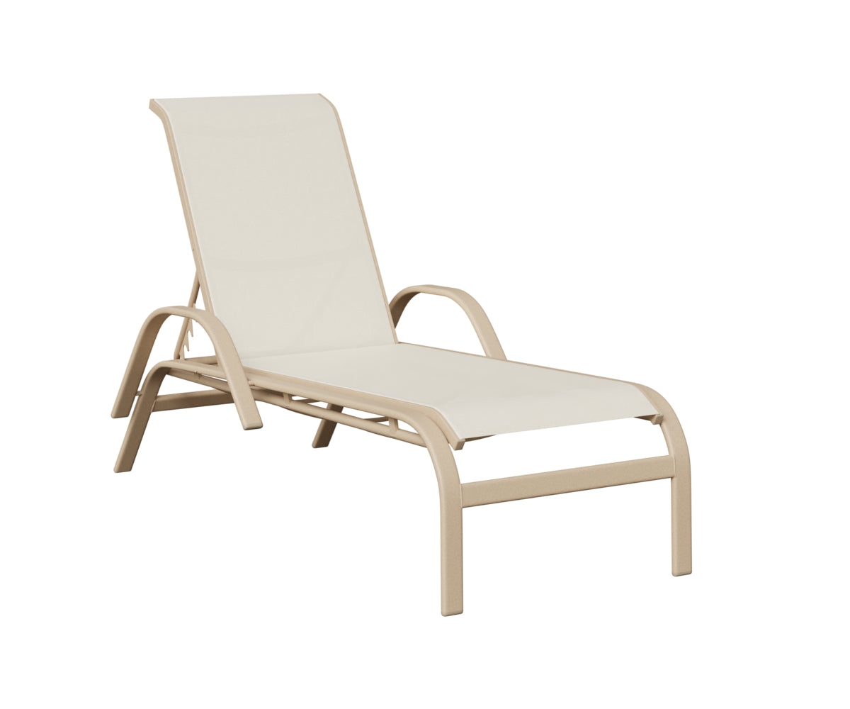Berlin Gardens Murphy Sling Chaise Lounge with Arms in Luna Multi