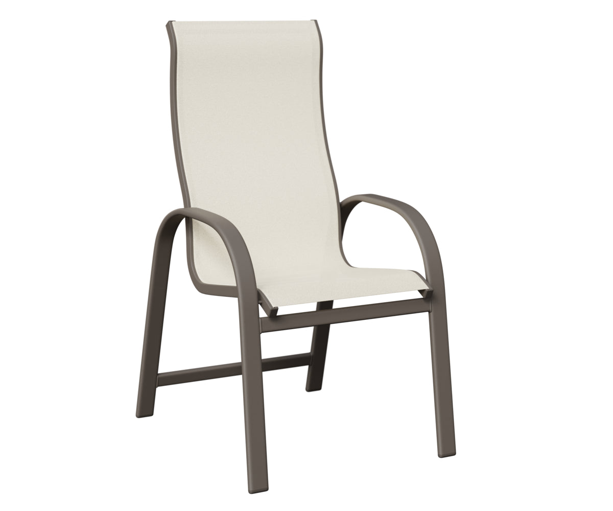 Berlin Gardens Murphy High-Back Sling Dining Chair in Graphite