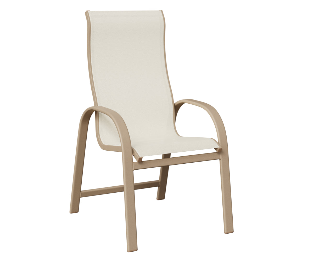 Berlin Gardens Murphy High-Back Sling Dining Chair in Sahara Speckle