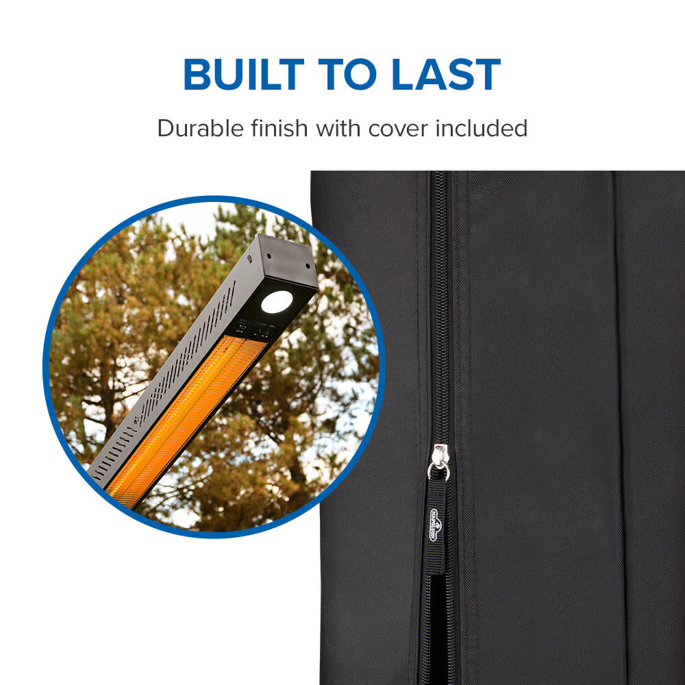 Napoleon Phantom Freestand Outdoor Electric Infrared Heater (NEOFV80IH) – 1500W Matte Black Patio Heater