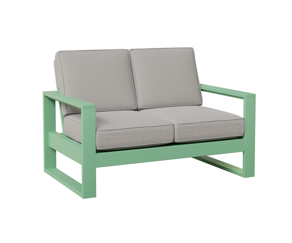 Berlin Gardens Nordic High Back Loveseat in Mint