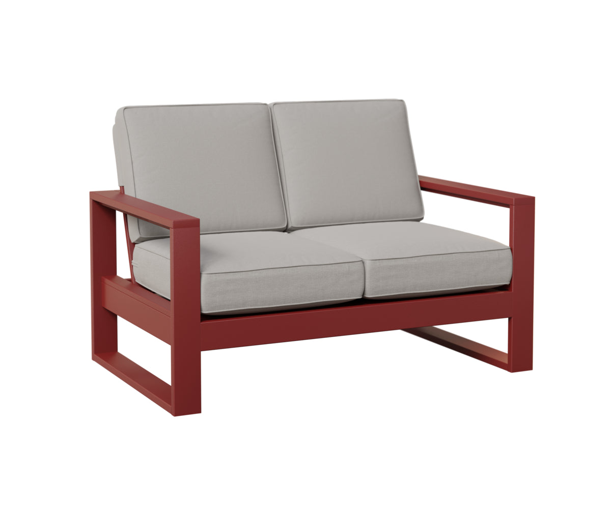Berlin Gardens Nordic High Back Loveseat in Red