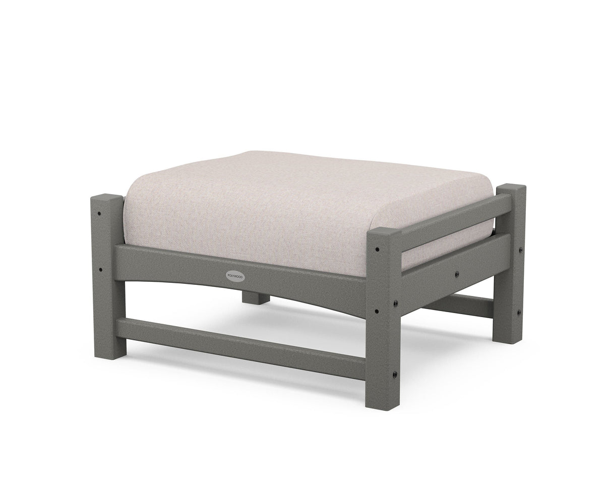 POLYWOOD Club Ottoman in Slate Grey