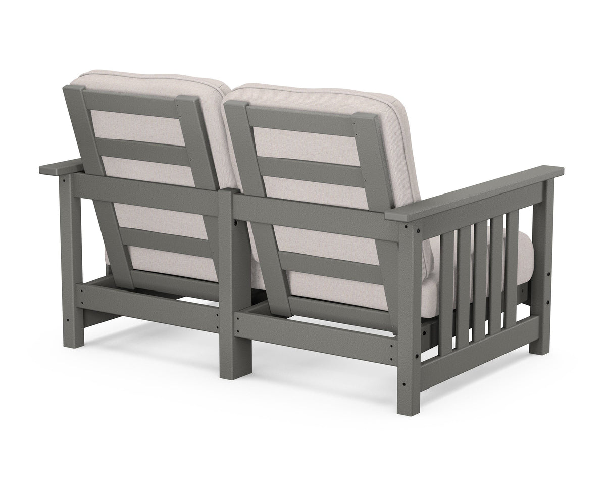 POLYWOOD Club Mission Loveseat in Slate Grey