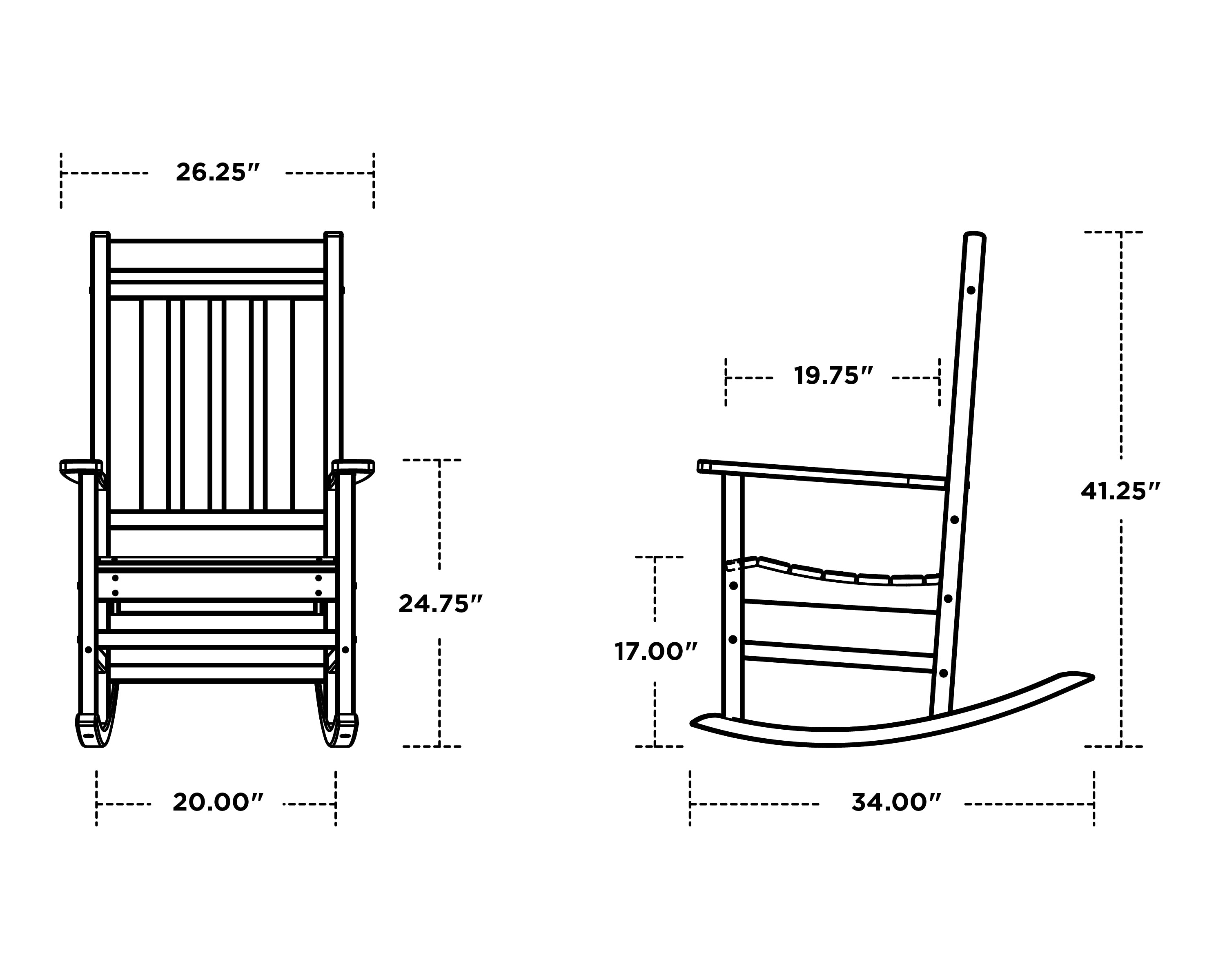 POLYWOOD Estate Rocking Chair