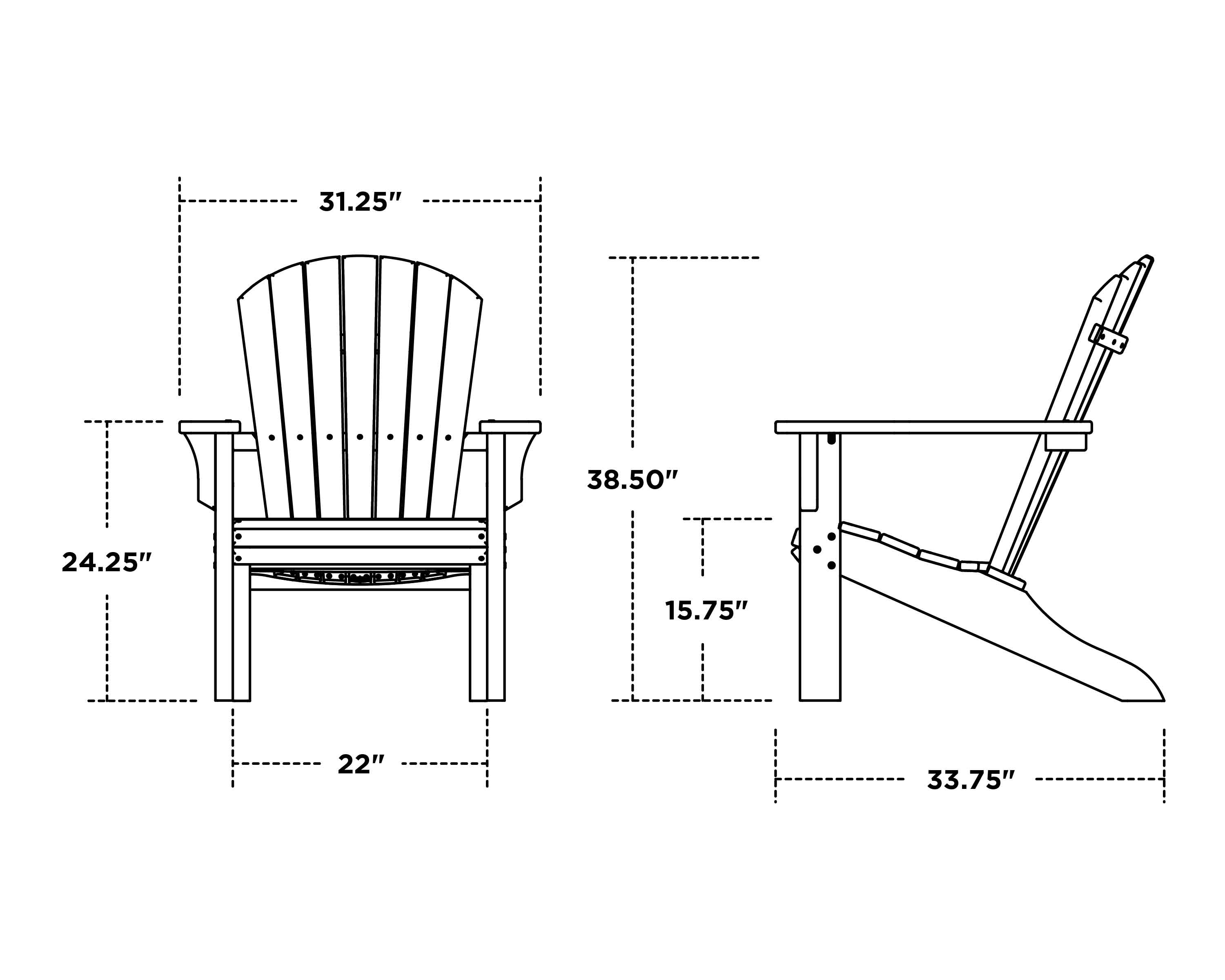 POLYWOOD Seashell Adirondack