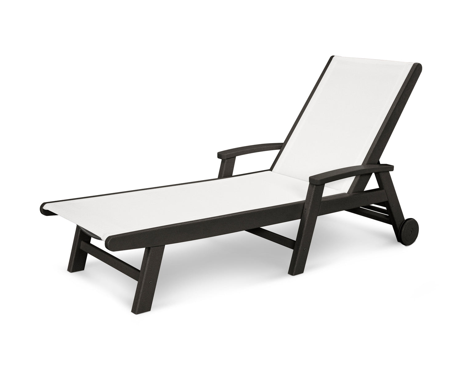 POLYWOOD Coastal Chaise with Wheels