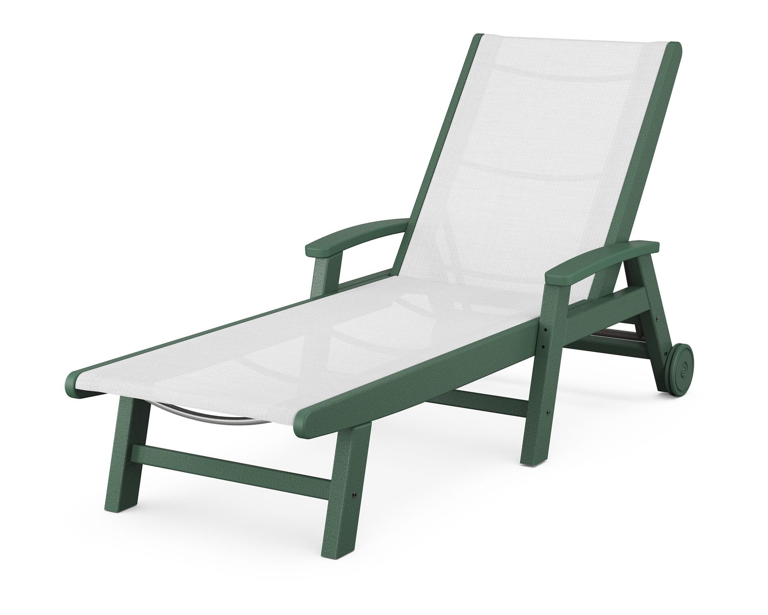 POLYWOOD Coastal Chaise with Wheels