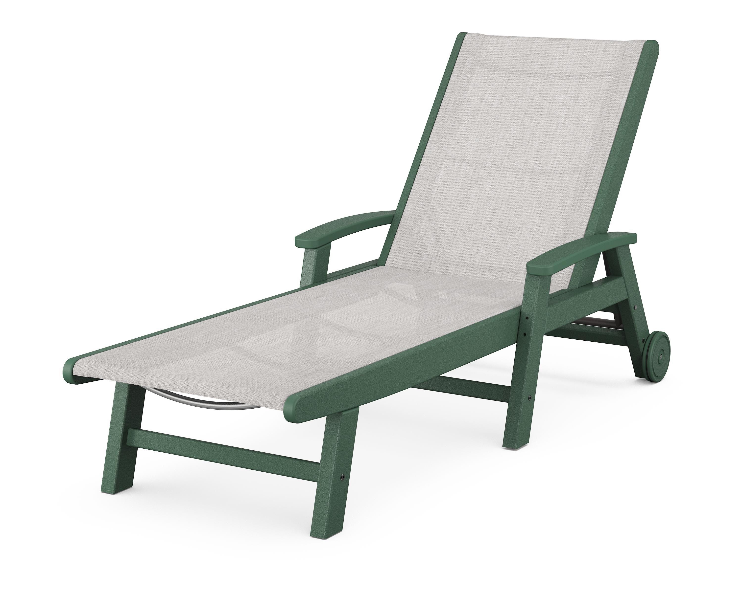 POLYWOOD Coastal Chaise with Wheels