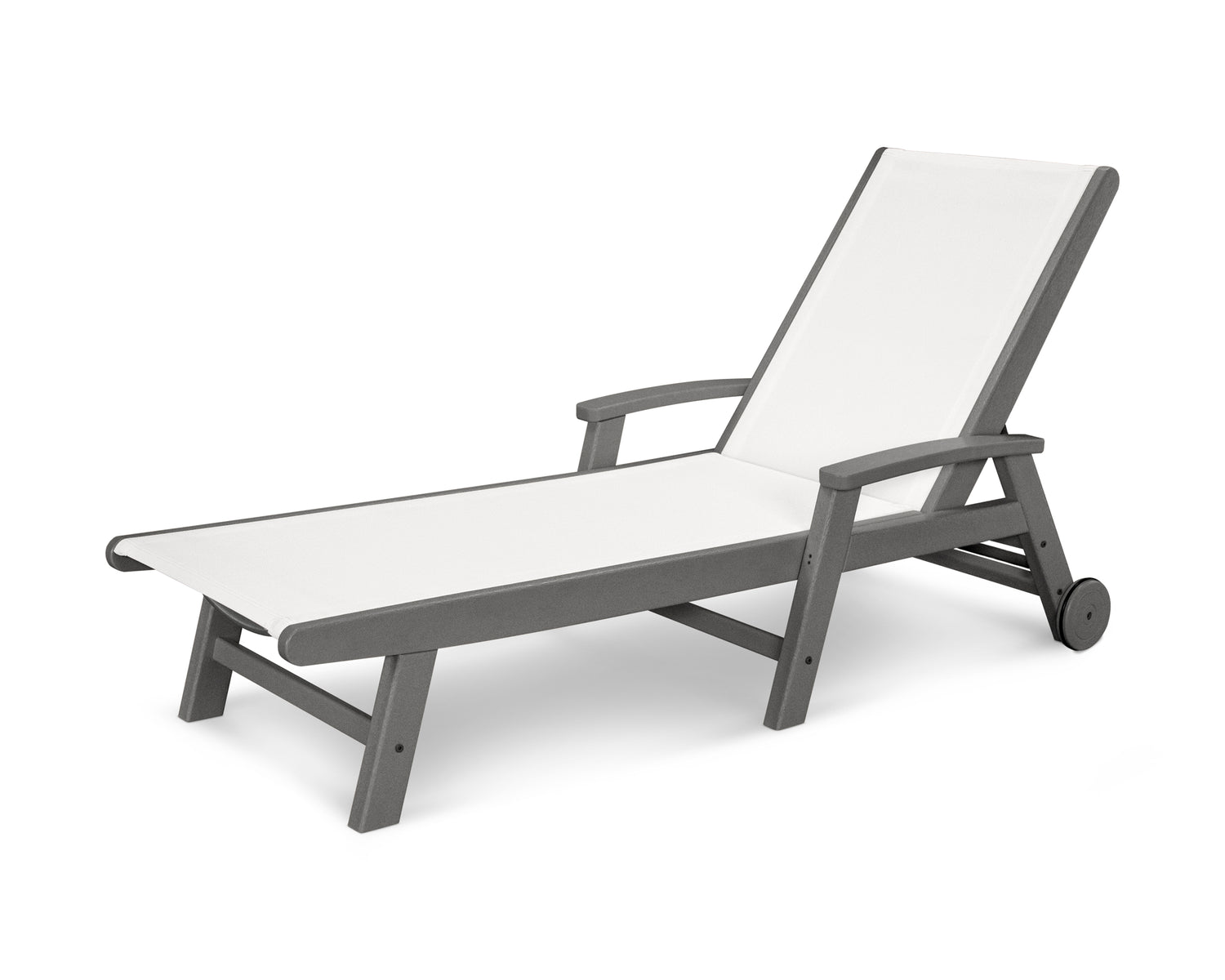 POLYWOOD Coastal Chaise with Wheels