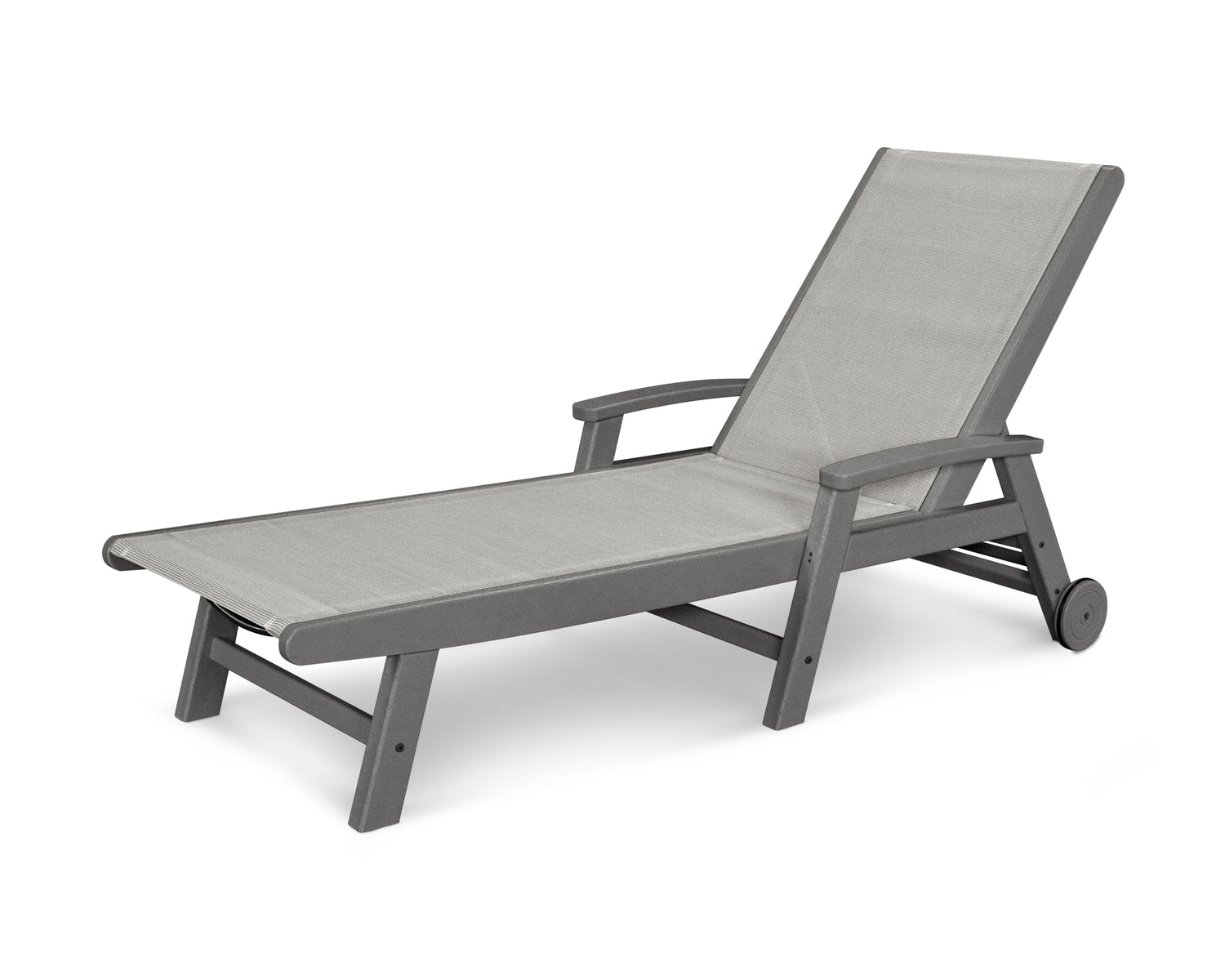 POLYWOOD Coastal Chaise with Wheels