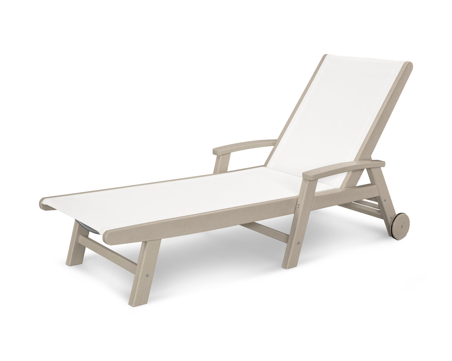 POLYWOOD Coastal Chaise with Wheels