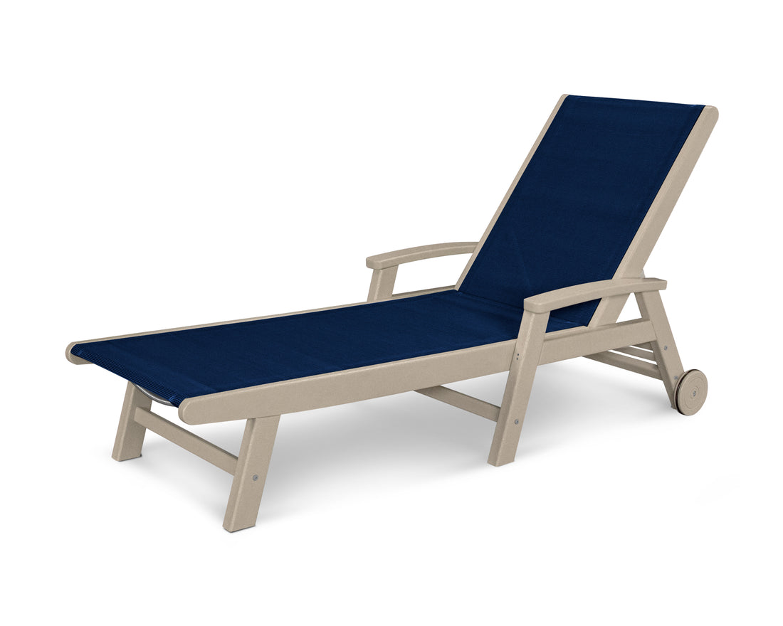 POLYWOOD Coastal Chaise with Wheels