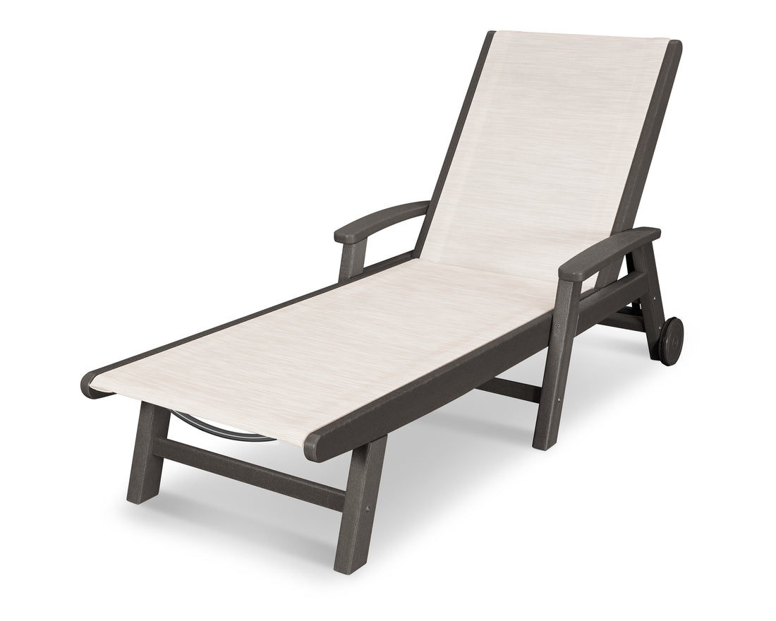 POLYWOOD Coastal Chaise with Wheels