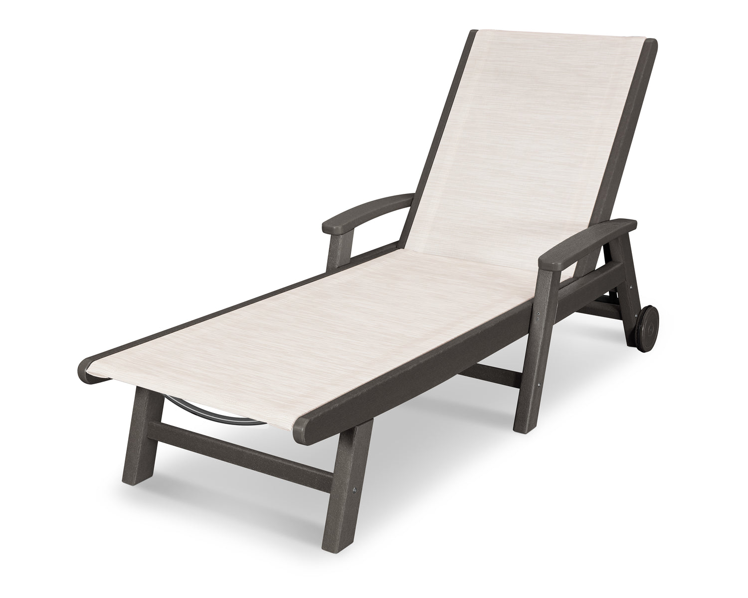 POLYWOOD Coastal Chaise with Wheels