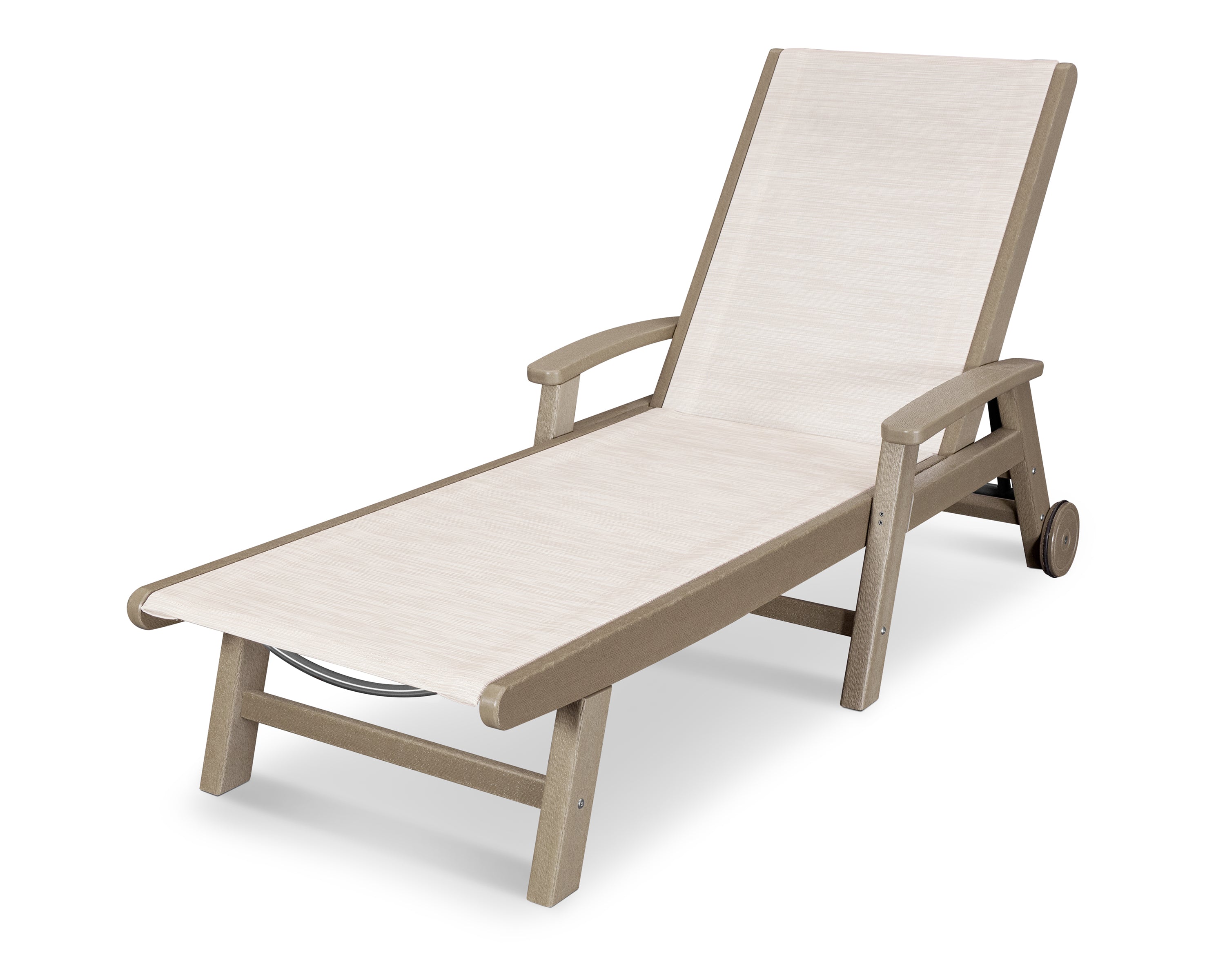 POLYWOOD Coastal Chaise with Wheels