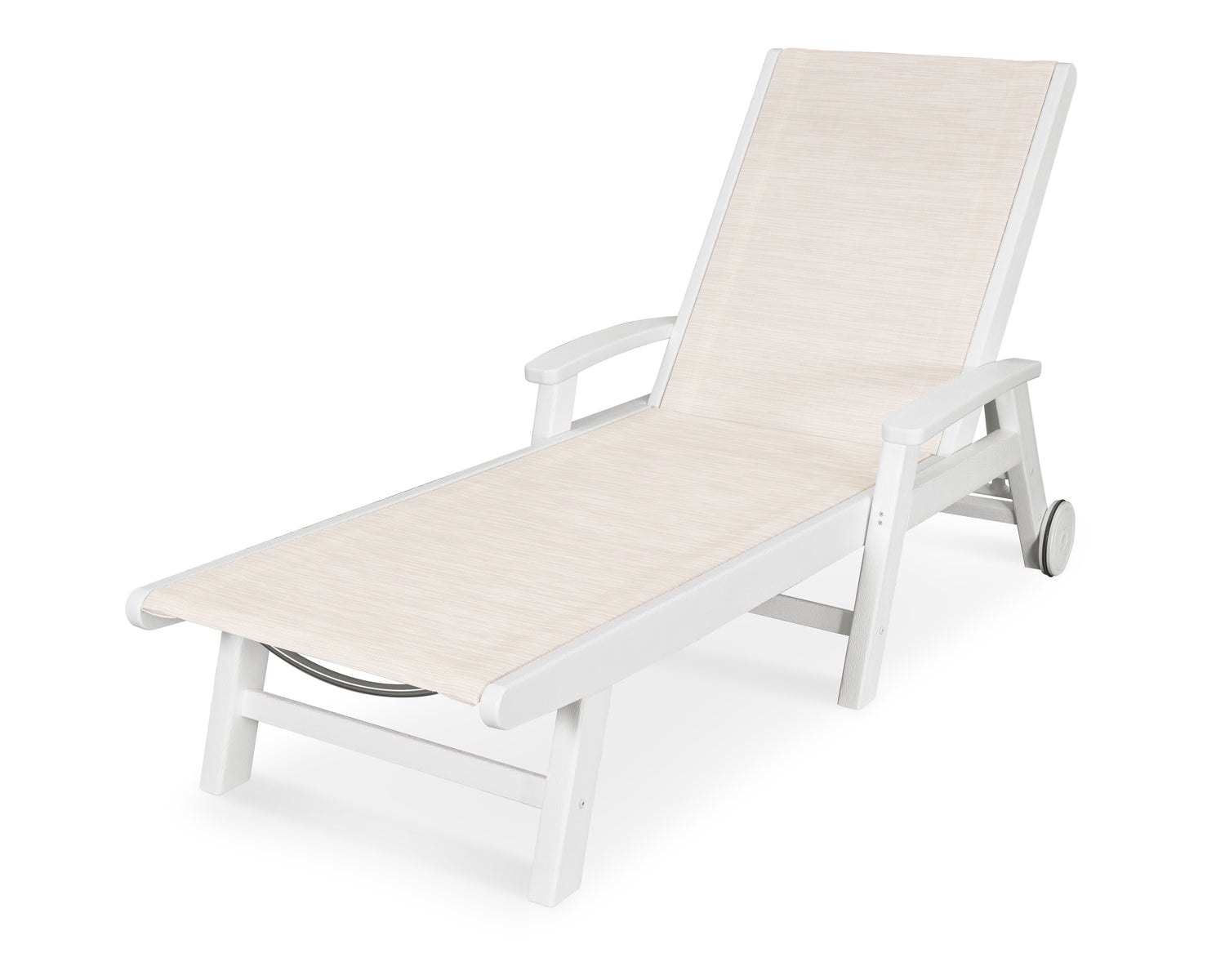 POLYWOOD Coastal Chaise with Wheels