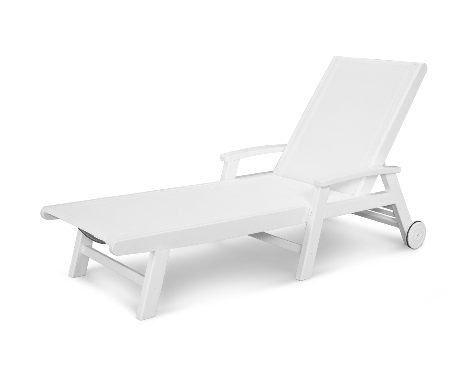 POLYWOOD Coastal Chaise with Wheels