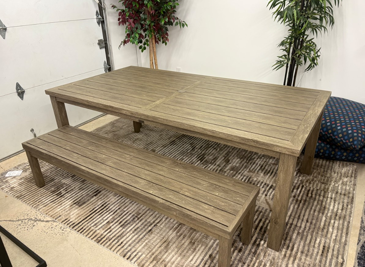 Aspen Dining Table with 2 Backless Benches