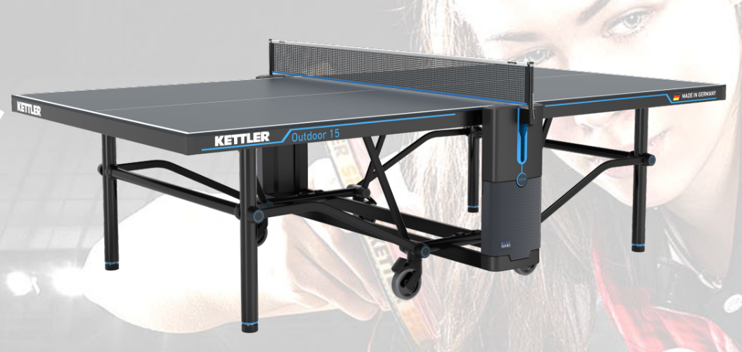 Kettler Outdoor 15 Ping Pong Table and Paddle Set