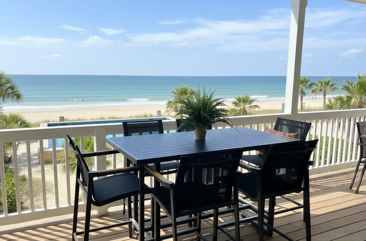 Lighthouse Casual Maui Counter Height Table & 6 Arm Chairs