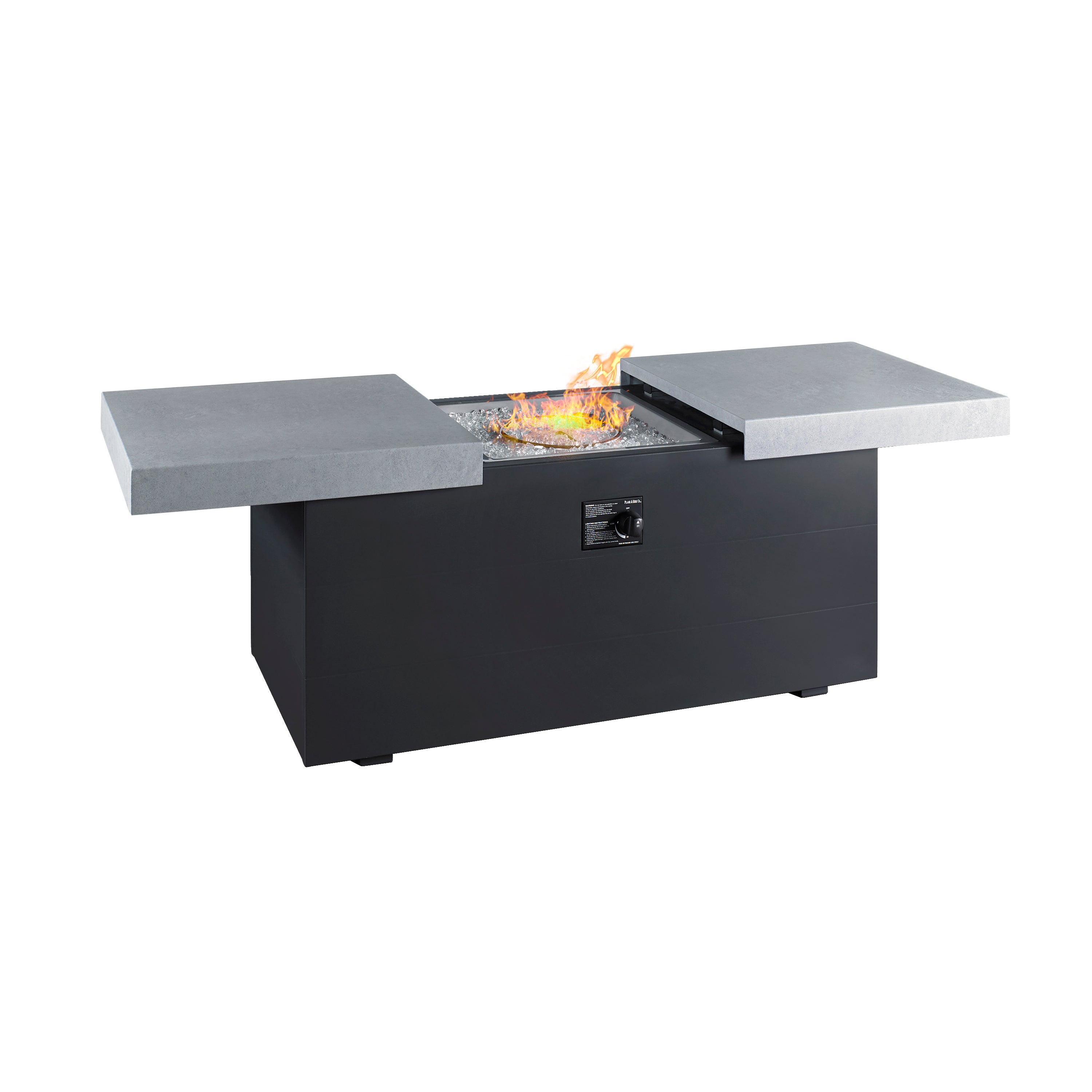 Plank & Hide 48"x24" Rectangle Functional Propane Fire Pit