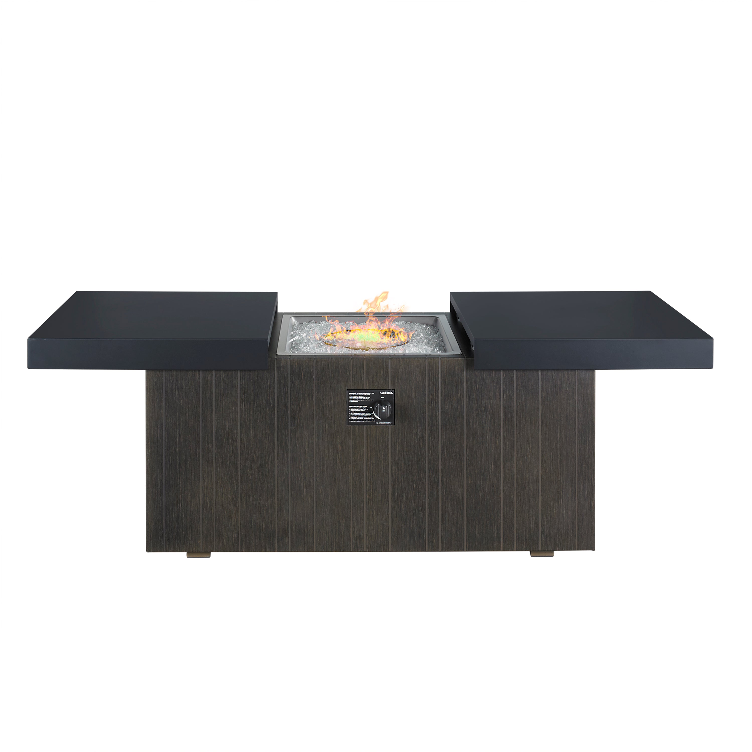 Plank & Hide 48"x24" Rectangle Functional Propane Fire Pit