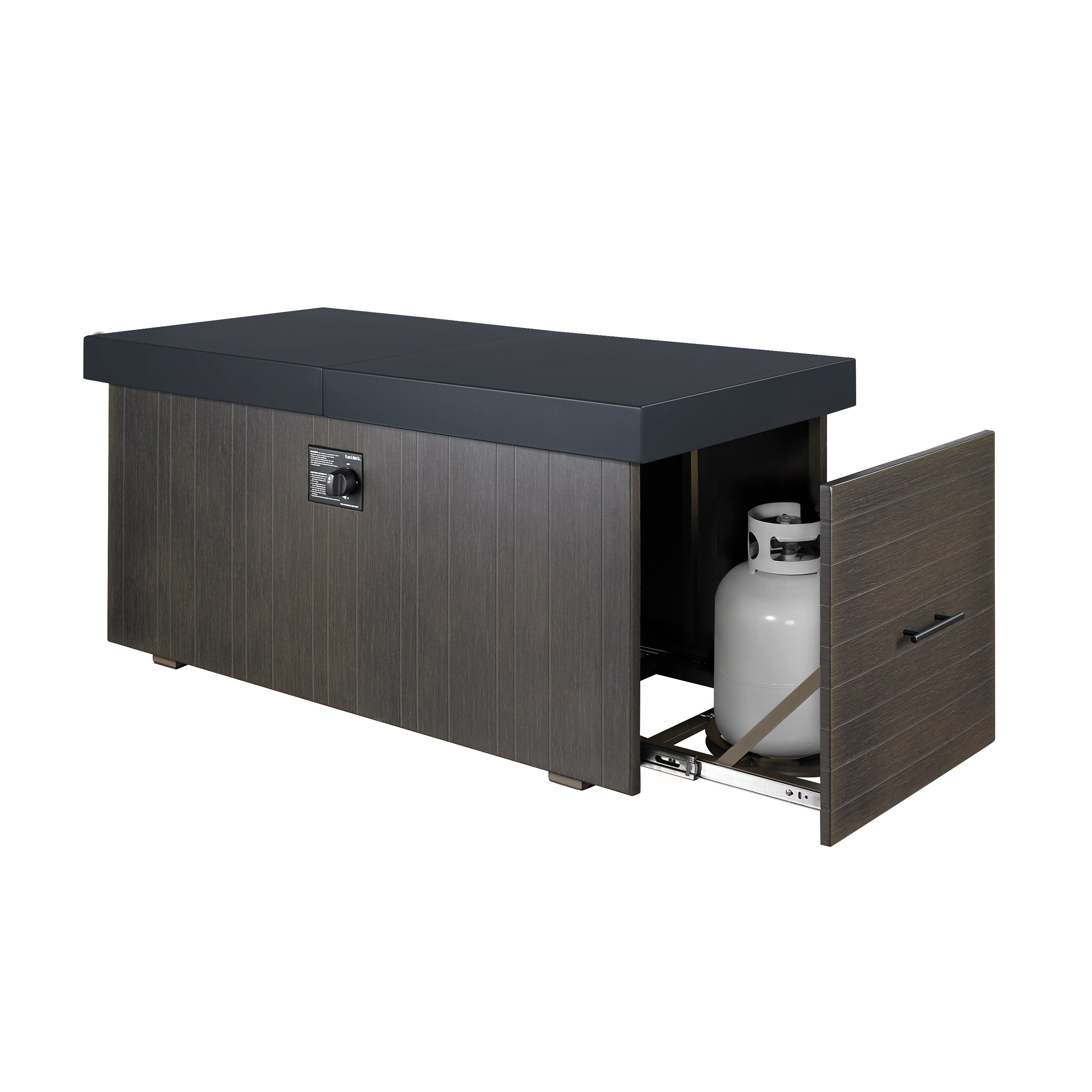 Plank & Hide 48"x24" Rectangle Functional Propane Fire Pit