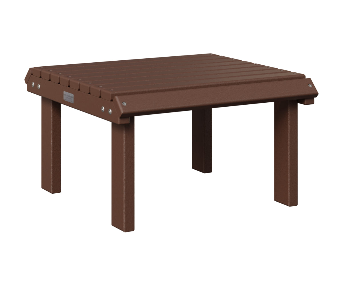 Berlin Gardens Stationary Footstool in Chocolate Brown